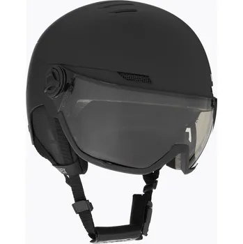 Lyžařská helma UVEX Wanted Visor Pro V black matt/variomatc smoke