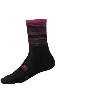 Pánské ponožky Alé Scanner Socks ponožky Black/Cyclamen vel. L (44-47)