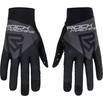 Cyklistické rukavice Rock Machine Race rukavice černo/šedé vel. M