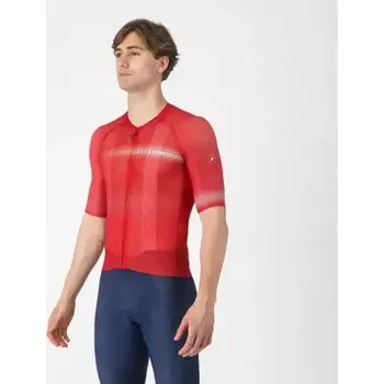 cyklistický dres Castelli Climber's A/C pánský dres krátký rukáv Red/Black vel. XL