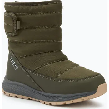 Dívčí sněhule Dětské sněhule Viking Footwear Equip Warm Waterproof 1V Pull On olive
