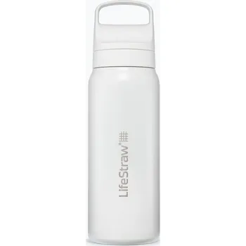 Láhev Cestovní láhev Lifestraw Go 2.0 Steel z filtrem 700 ml white