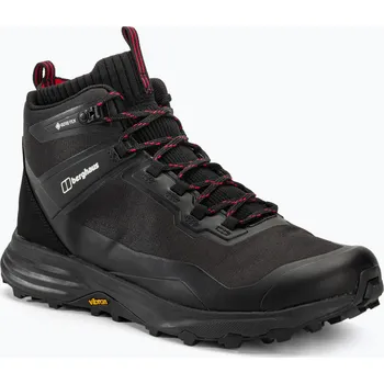 Pánská treková obuv Pánské turistické boty Berghaus Vc22 Mid GTX black/red