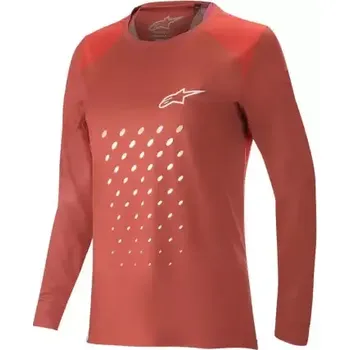 cyklistický dres Alpinestars Stella ALPS 6.0 dámský dres dlouhý rukáv Red vel. S