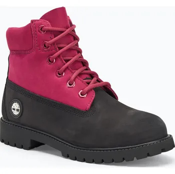 Dětská móda Dětské boty Timberland Premium 6 In Lace black nubuck/dark pink