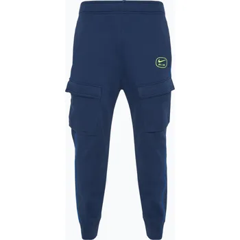 Pánské kalhoty Pánské kalhoty Nike Air Fleece Cargo midnight navy/ volt