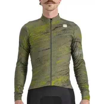 cyklistický dres Sportful Cliff Supergiara pánský dres dlouhý rukáv beetle guacamole black vel. M