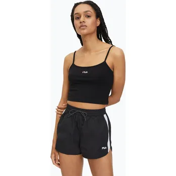 Dámské tričko Dámské tričko FILA Loni Cropped Spaghetti black