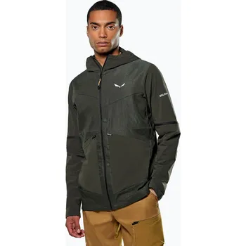Pánská softshellová bunda Pánská softshellová bunda Salewa Puez Hemp Dst 2/1 Hyb dark olive