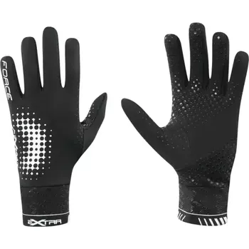 Cyklistické rukavice Force Extra rukavice černá vel. XS