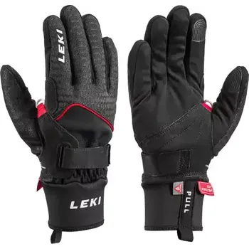 Rukavice Leki Nordic Thermo Shark běžecké rukavice black/red vel. 6.5