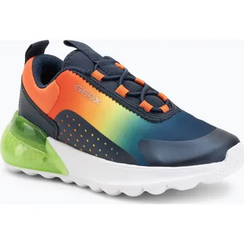 Dětská móda Juniorské boty Geox Activart Illuminus navy/lime