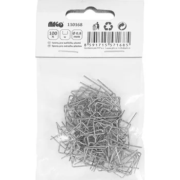Příslušenství ke svářečce Spony pro svářečku plastů (w) 0,8 mm - 100 ks MAGG 110168