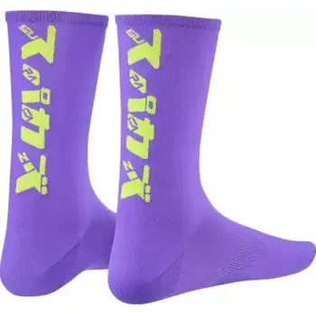 Pánské ponožky Supacaz Katakana ponožky Neon Purple/Neon Yellow vel. L/XL