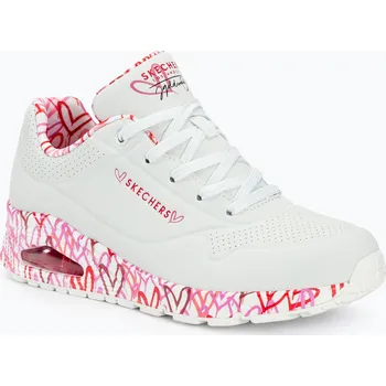 Dámská obuv Dámské boty SKECHERS Uno Loving Love white/red/pink mesh
