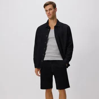 Pánské kalhoty Reserved - Džínové šortky straight - černý - 6827H-99J - 6827H-99J-38