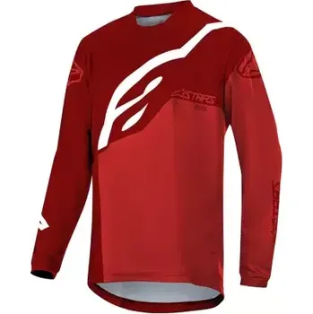 cyklistický dres Alpinestars Racer dětský dres dlouhý rukáv Burgundy Bright/Red/White vel. L
