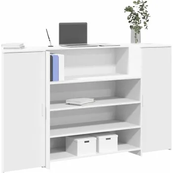 Obdélníkový psací stůl VidaXL 180 x 103,5 x 50 cm bílý