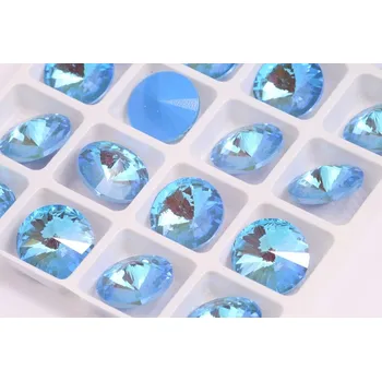 Dětské navlékací korálky Rivoli 14 mm - Sapphire č. 394