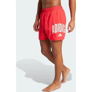 Dámské plavky ADIDAS Plavkové šortky adidas s logem 13 cm S BÍLÁ|ČERVENÁ