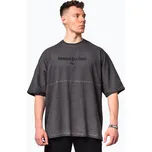 Pánské sportovní tričko NEBBIA Washed-Off Heavyweight No Shortcuts black