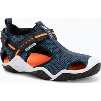 Chlapecké sandály Dětské sandály Geox Wader navy/fluo orange