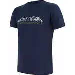 Sensor Merino Active PT Mountains pánské triko krátký rukáv Deep Blue vel. L