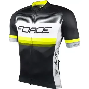 cyklistický dres Force Drive pánský dres kr. rukáv černý vel. XS