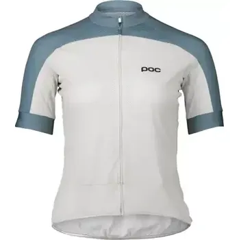cyklistický dres POC Essential Road Logo dámský dres Okenite Off-White/Calcite Blue vel. M