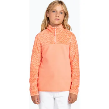 Chlapecká mikina Dětská mikina ROXY Whitecamp Half Zip Girl peach pink roxygram tonal