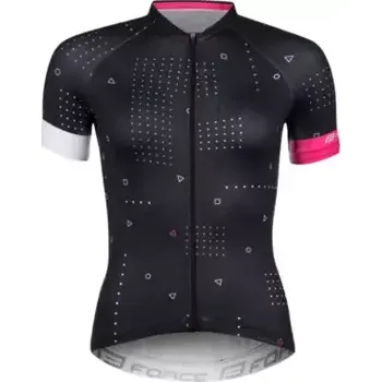 cyklistický dres Force Game dámský dres krátky rukáv černá vel. XS