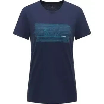 Dámské tričko Haglöfs Trad Print W dámské triko krátký rukáv modrá vel. M