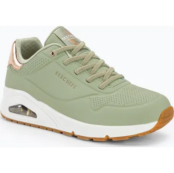 Dámské tenisky Dámské boty SKECHERS Uno Shimmer Away sage/rose gold/mesh