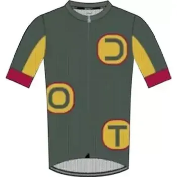 cyklistický dres Dotout Dots pánský dres krátký rukáv Green vel. L