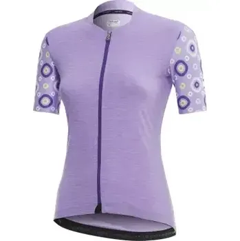 cyklistický dres Dotout Check dámský dres krátký rukáv Melange Lilac vel. L