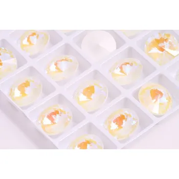 Dětské navlékací korálky Rivoli 6 mm - Crystal č. 440