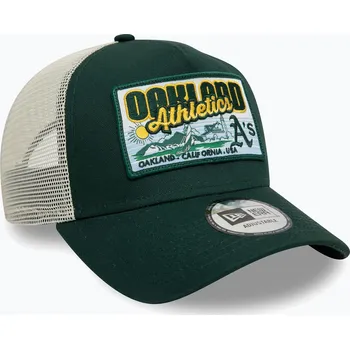 Kšiltovka Kšiltovka New Era MLB Patch Trucker Oakland Athletics dark green