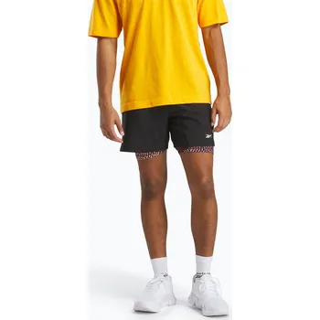 Pánské kraťasy Šortky Reebok Athlete Hype 2-IN-1 black/electric yellow