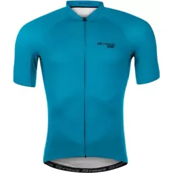 Cyklistické oblečení Force Pure pánský dres krátký rukáv modrá vel. M