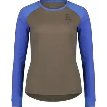 Dámské tričko Mons Royale Icon Raglan WMNS dámské triko dlouhý rukáv Walnut/Cornflower vel. S