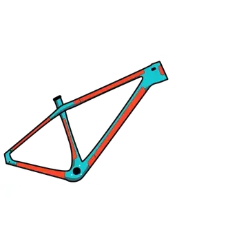 rám kola RideWrap set ochranných fólií na rám 60 % pokrytí pro pevná horská kola Lesklá