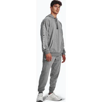 Pánská tepláková souprava Under Armour Rival Fleece Suit castlerock light heather/white