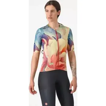 cyklistický dres Castelli Unlimited Pro dámský dres krátký rukáv Multicolor Green vel. L