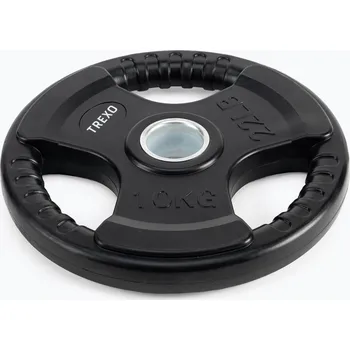 Pogumované litinové závaží XTREXO černé RW10 10 kg