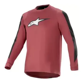 cyklistický dres Alpinestars A-Dura Dri Astar pánský dres dlouhý rukáv Burgundy vel. XL