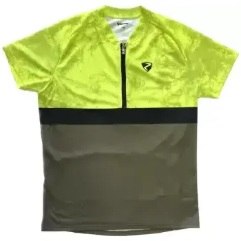 cyklistický dres Ziener Nilio Junior dětský dres krátký rukáv Poison Yellow vel. 176