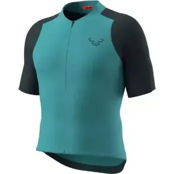 cyklistický dres Dynafit Ride Light 1/2 zip pánský dres krátký rukáv Storm Blue/Blueberry vel. L