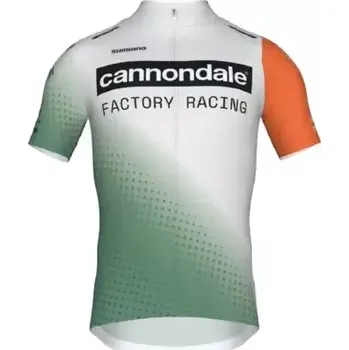cyklistický dres Cannondale CFR Replica 2025 pánský dres krátký rukáv zelená/červená vel. XXL