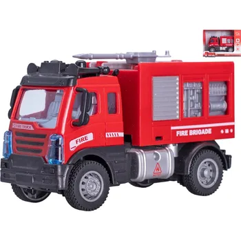 autíčko MikroTrading Auto hasičské 12cm zpětný chod s vodním dělem v krabičce