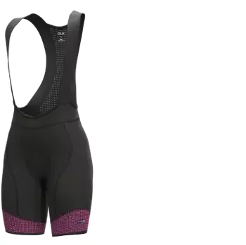 Cyklistické kalhoty Alé PR-S Master 2.0 dámské kraťasy s laclem a vložkou Black/Fluo Pink vel. S